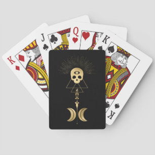 Creëer Uw eigen gouden Arcane Magician Tarot Pokerkaarten