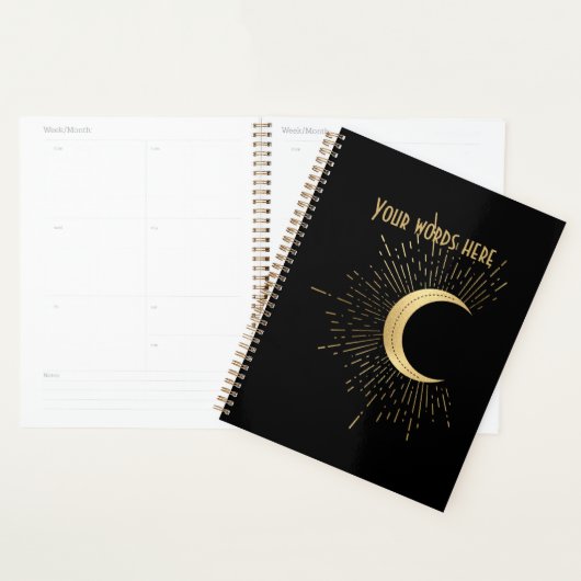 Creëer Uw eigen gouden Arcane Moon Tarot Planner (Display)