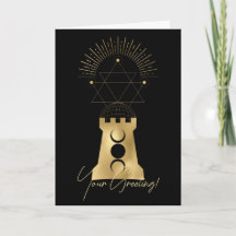 Creëer Uw eigen gouden Arcane Moon Tower Tarot