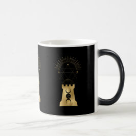 Creëer Uw eigen gouden Arcane Moon Tower Tarot Magische Mok