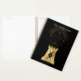 Creëer Uw eigen gouden Arcane Moon Tower Tarot Planner