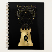 Creëer Uw eigen gouden Arcane Moon Tower Tarot Planner (Voorkant)