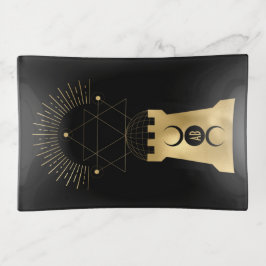 Creëer Uw eigen gouden Arcane Moon Tower Tarot Sierschaaltjes