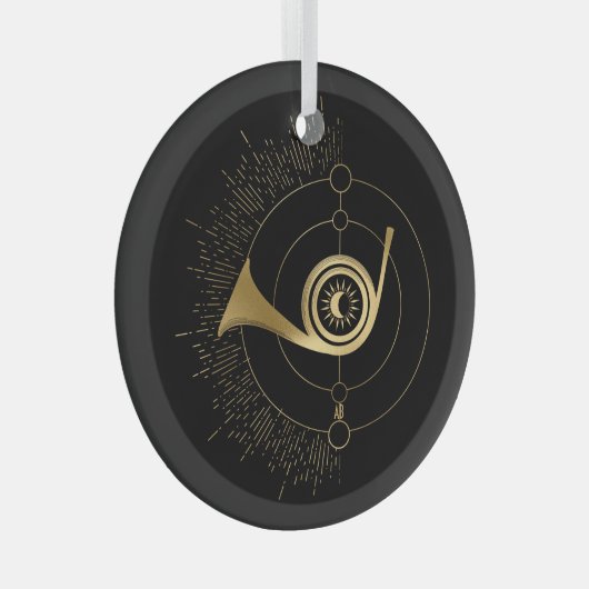 Creëer Uw eigen gouden Arcane Oordeel Tarot Glas Ornament (Voorkant Rechts)