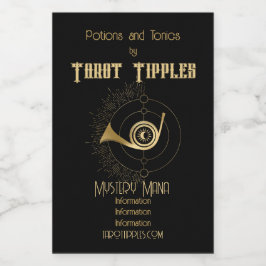Creëer Uw eigen gouden Arcane Oordeel Tarot Wijn Etiket