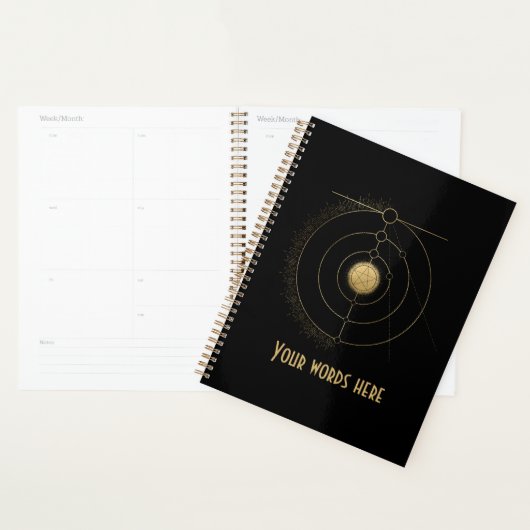Creëer Uw eigen gouden Arcane Pentakel Tarot Planner (Display)