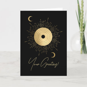 Creëer Uw eigen gouden Arcane Sun Tarot Feestdagen Kaart