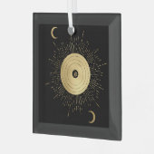 Creëer Uw eigen gouden Arcane Sun Tarot Glas Ornament (Voorkant links)