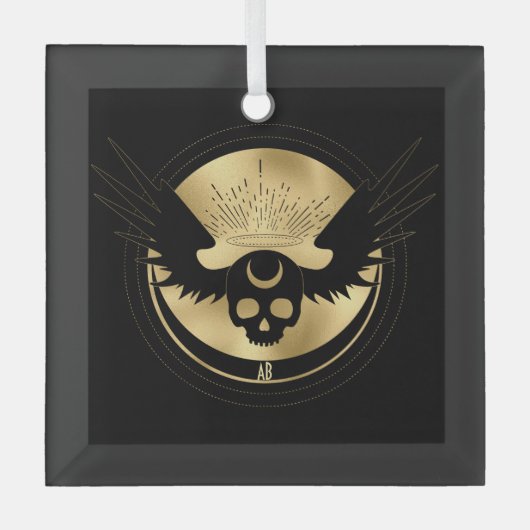 Creëer Uw Eigen Gouden Arcane Temperance Tarot Glas Ornament (Voorkant)