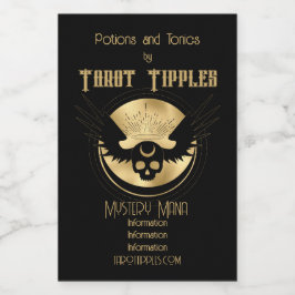 Creëer Uw Eigen Gouden Arcane Temperance Tarot Wijn Etiket
