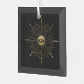 Creëer Uw eigen gouden Arcane Wheel Tarot Glas Ornament (Voorkant links)