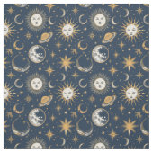 Creëer Uw Eigen Gouden Blauw Wit Celestial Stof (Swatch)