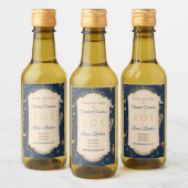 Creëer Uw Eigen Gouden Blauw Wit Celestial Wijn Etiket (Flessen)