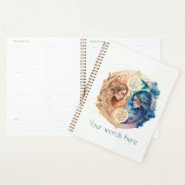 Creëer Uw Eigen Gouden & Blauwe Mystieke Gemini Zo Planner