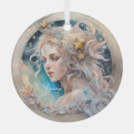 Creëer Uw Eigen Gouden & Blauwe Mystieke Maagd Zod Glas Ornament