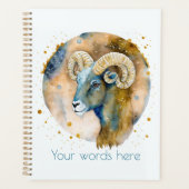 Creëer Uw Eigen Gouden & Blauwe Ram Zodiac Planner (Voorkant)
