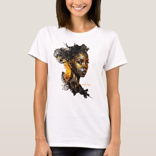 Creëer Uw eigen gouden godin T-shirt (Voorkant)