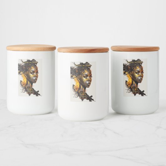 Creëer Uw eigen gouden godin Voedselcontainer Etiket (Flessen)