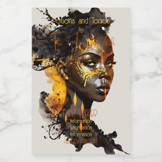 Creëer Uw eigen gouden godin Voedselcontainer Etiket (Enkel label)