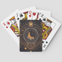 Creëer Uw eigen Gouden Hemelse Maan Pokerkaarten