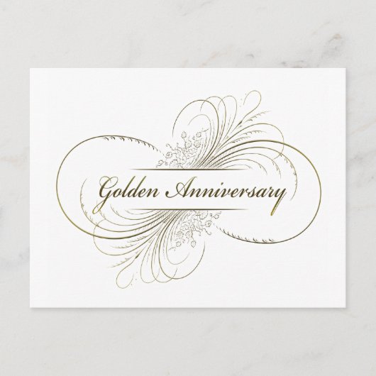 Creëer Uw eigen gouden Jubileum ontwerp Briefkaart (Voorkant)