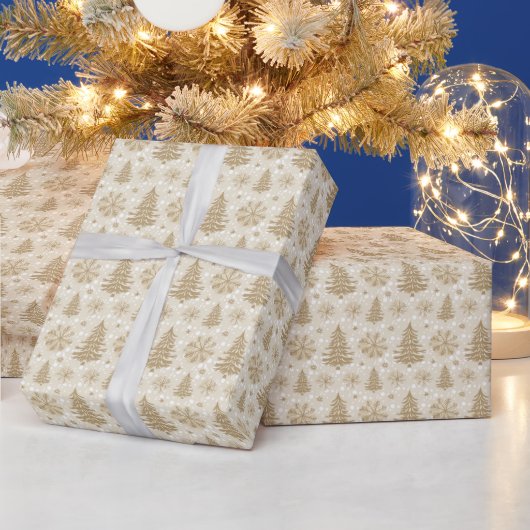 Creëer Uw eigen gouden kerstbomen & Stippen Cadeaupapier (Feestdagen)