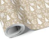 Creëer uw eigen gouden kerstkoekjes cadeaupapier (Rol Hoek)