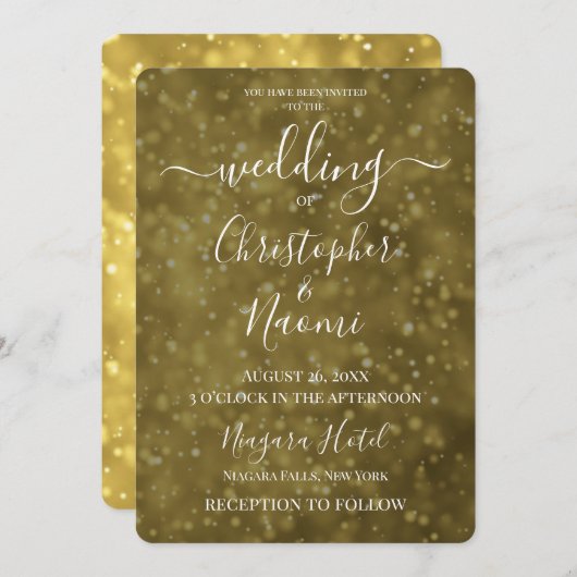 Creëer Uw eigen Gouden Lichten Kaart (Voorkant / Achterkant)