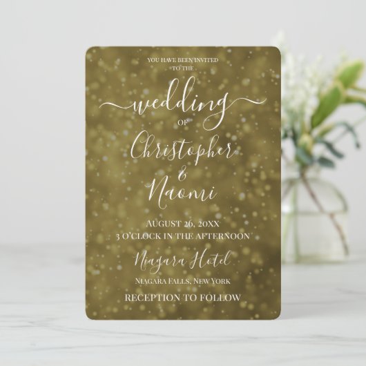 Creëer Uw eigen Gouden Lichten Kaart (Staand voorkant)