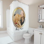 Creëer Uw eigen gouden rondcirkelfoto Douchegordijn (In situ)