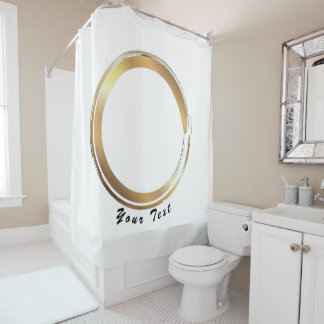 Creëer Uw eigen gouden rondcirkelfoto Douchegordijn