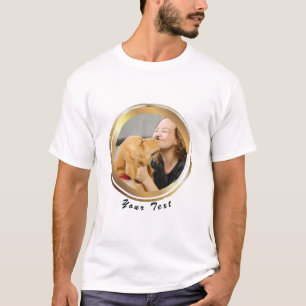 Creëer Uw eigen gouden rondcirkelfoto T-shirt