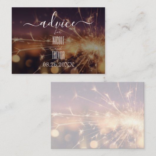 Creëer uw eigen gouden Sparkler Advieskaart (Voorkant / Achterkant)