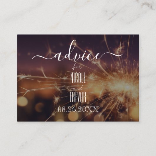 Creëer uw eigen gouden Sparkler Advieskaart (Voorkant)