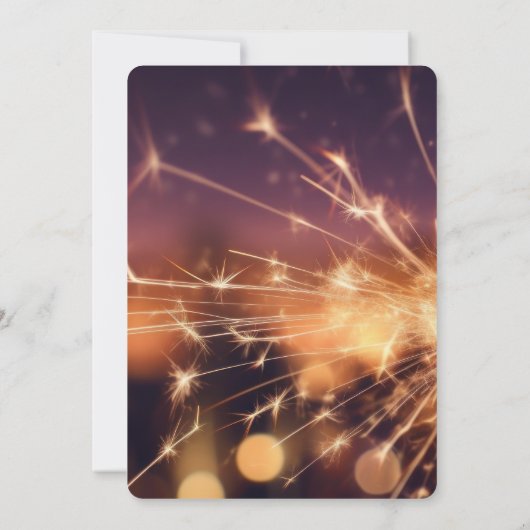 Creëer Uw eigen gouden Sparkler vuurwerk Kaart (Achterkant)