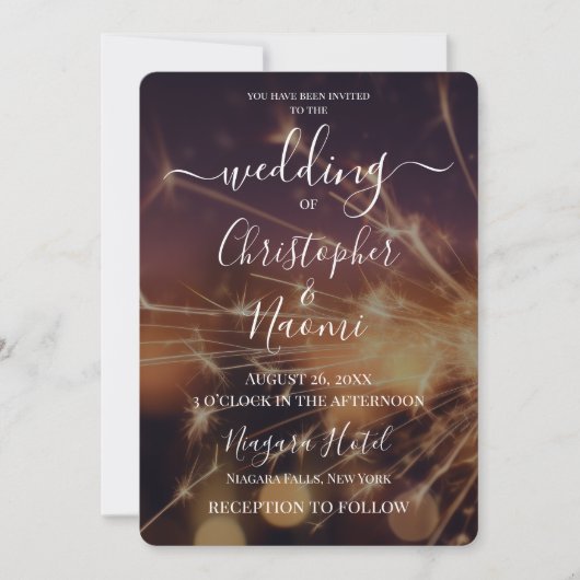 Creëer Uw eigen gouden Sparkler vuurwerk Kaart (Voorkant)