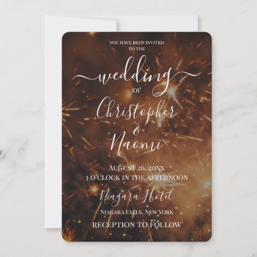 Creëer uw eigen gouden vuurwerk kaart (Voorkant)