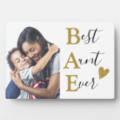 Creëer Uw eigen goudfoto voor beste tante ooit Fotoplaat (voorkant)