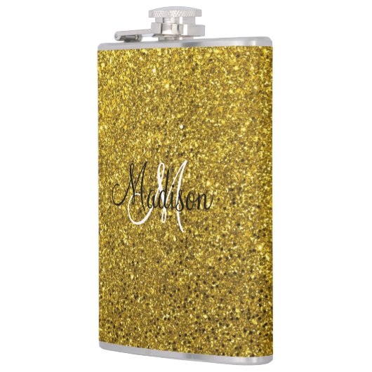 Creëer Uw eigen goudglitter-monogram Heupfles (Links)