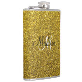 Creëer Uw eigen goudglitter-monogram Heupfles (Rechts)