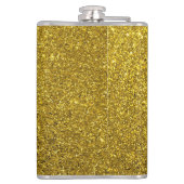 Creëer Uw eigen goudglitter-monogram Heupfles (Achterkant)