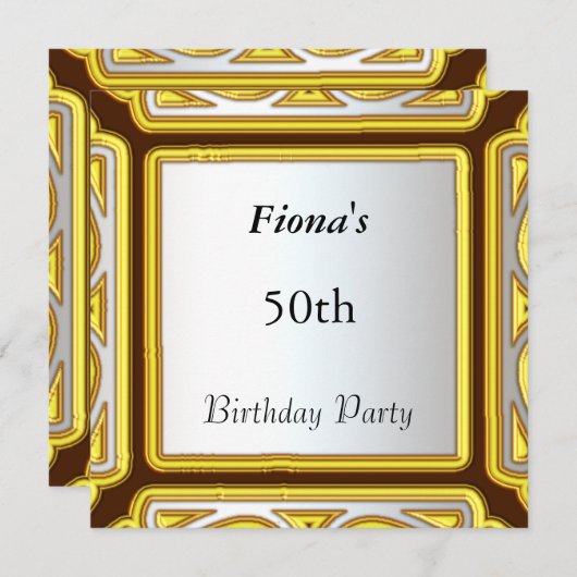 Creëer Uw eigen gouduitnodiging Kaart (Voorkant / Achterkant)