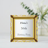 Creëer Uw eigen gouduitnodiging Kaart (Staand voorkant)