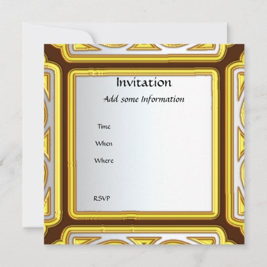 Creëer Uw eigen gouduitnodiging Kaart (Achterkant)