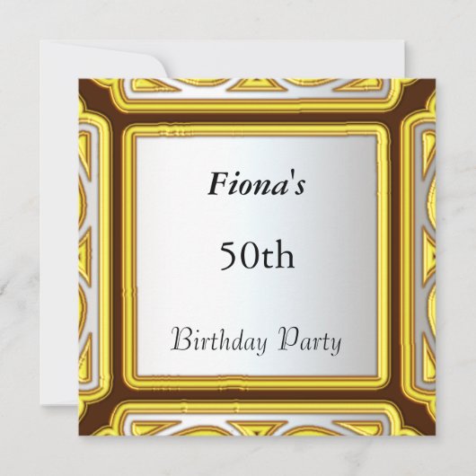 Creëer Uw eigen gouduitnodiging Kaart (Voorkant)