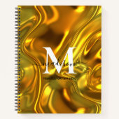 Creëer Uw eigen goudzwart-wit monogram Notitieboek (Voorkant)