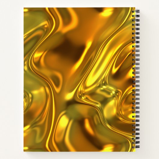 Creëer Uw eigen goudzwart-wit monogram Notitieboek (Achterkant)