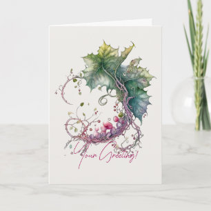 Creëer Uw eigen Grapevine Moon krans Feestdagen Kaart