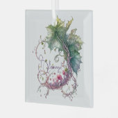Creëer Uw eigen Grapevine Moon krans Glas Ornament (Voorkant links)