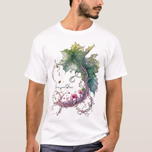 Creëer Uw eigen Grapevine Moon krans T-shirt (Voorkant)